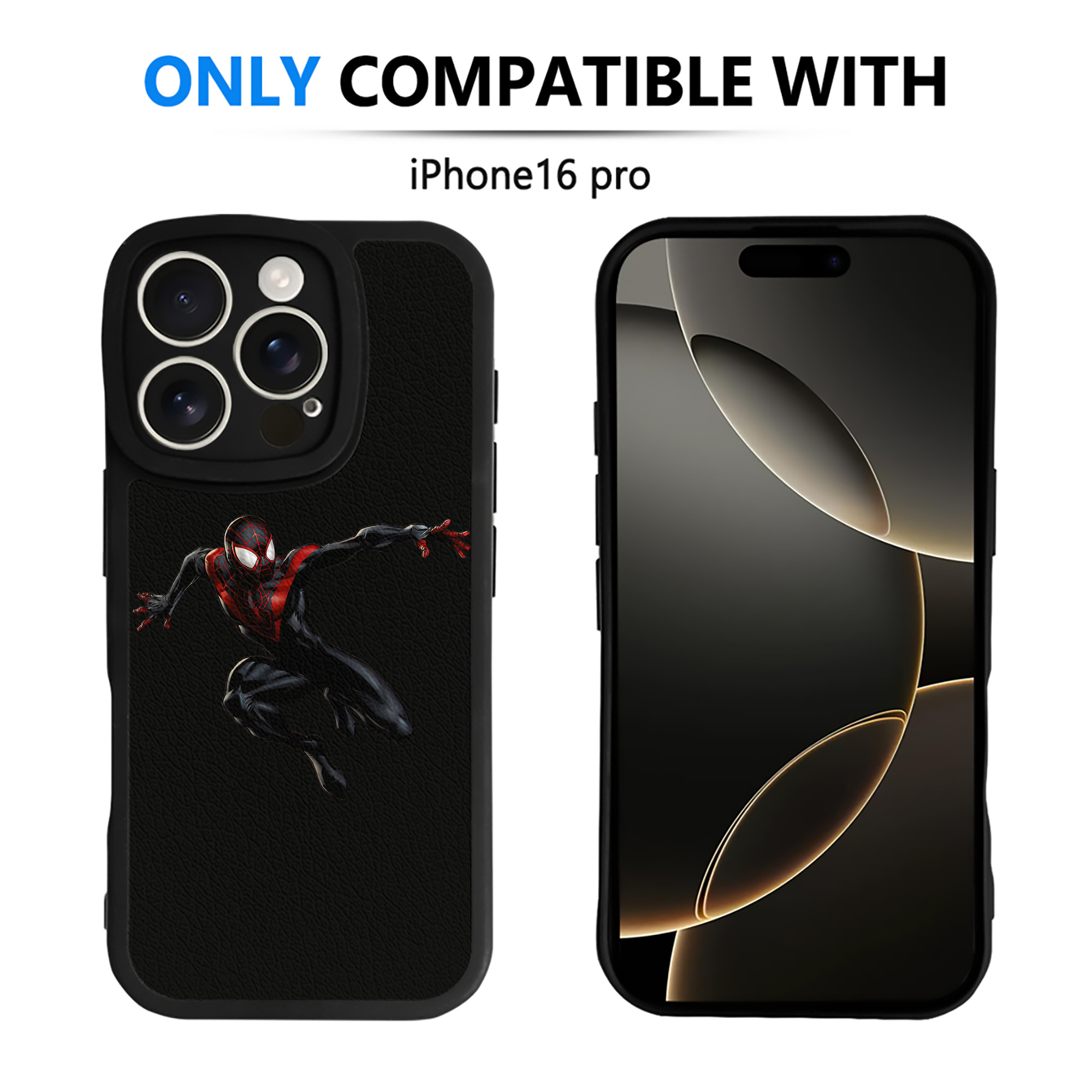 （画像用） Spider Man スパイダーマン 【iPhone 16シリーズ対応】シリコンスマホケース（レザー調） 材質：シリコン